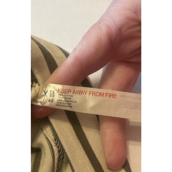 Free People Charlie Mini Dress Striped Seaweed Khaki Oversized Size Small NWT - Picture 5 of 15